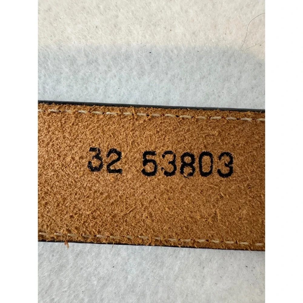 Silver Creek Genuine Leather Belt Southwestern Woven‎ Inlay Size 32